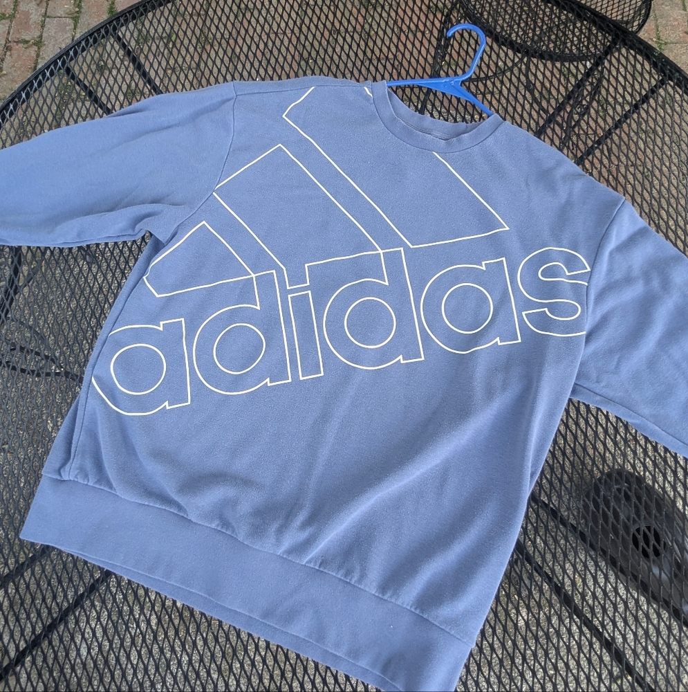 Light Blue Adidas Graphic Sweater